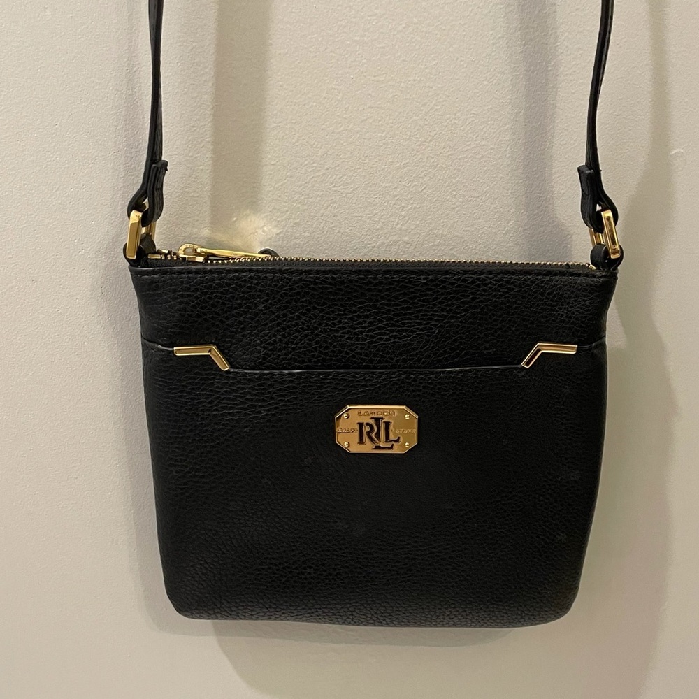 Black Leather Ralph Lauren Purse